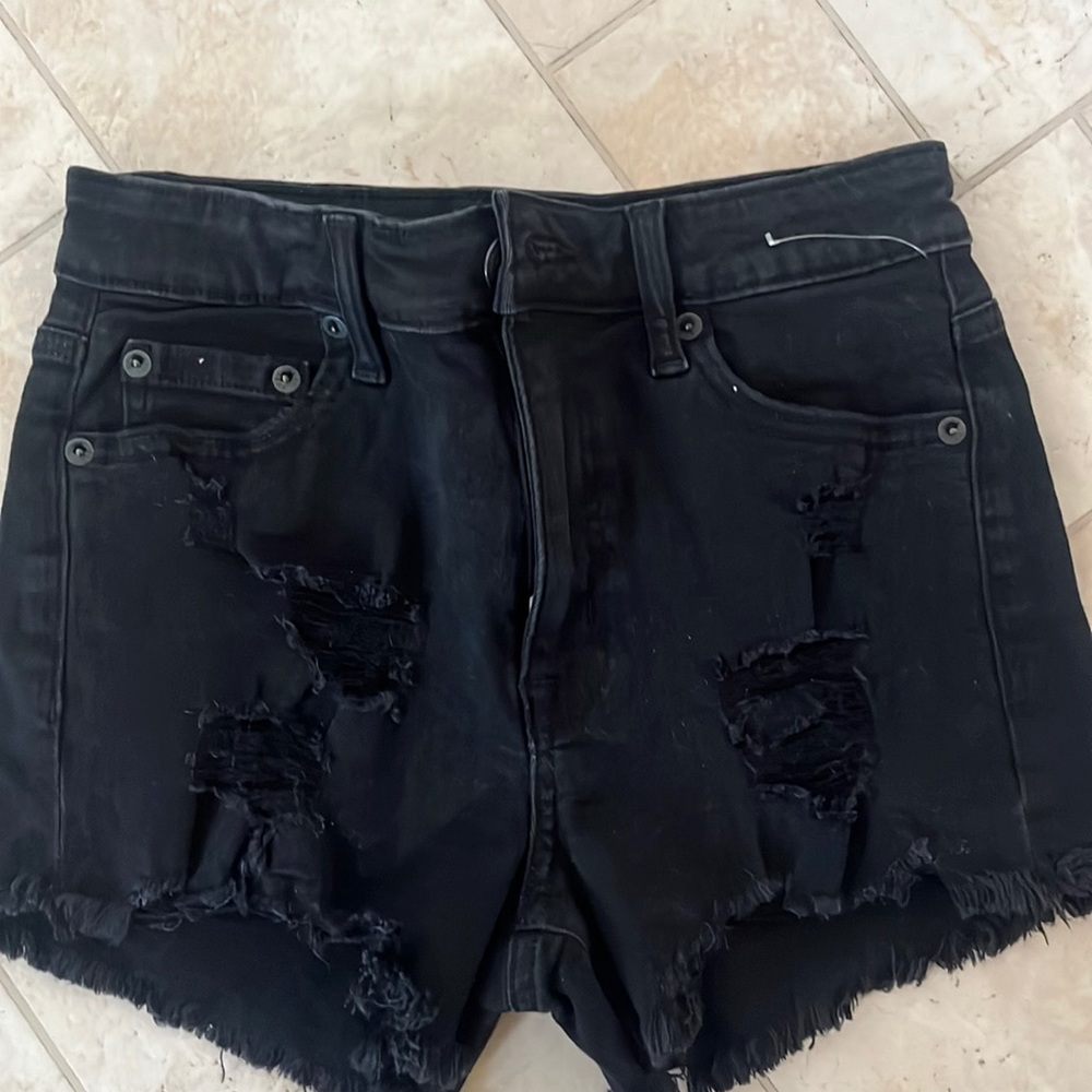 Black Jean Shorts